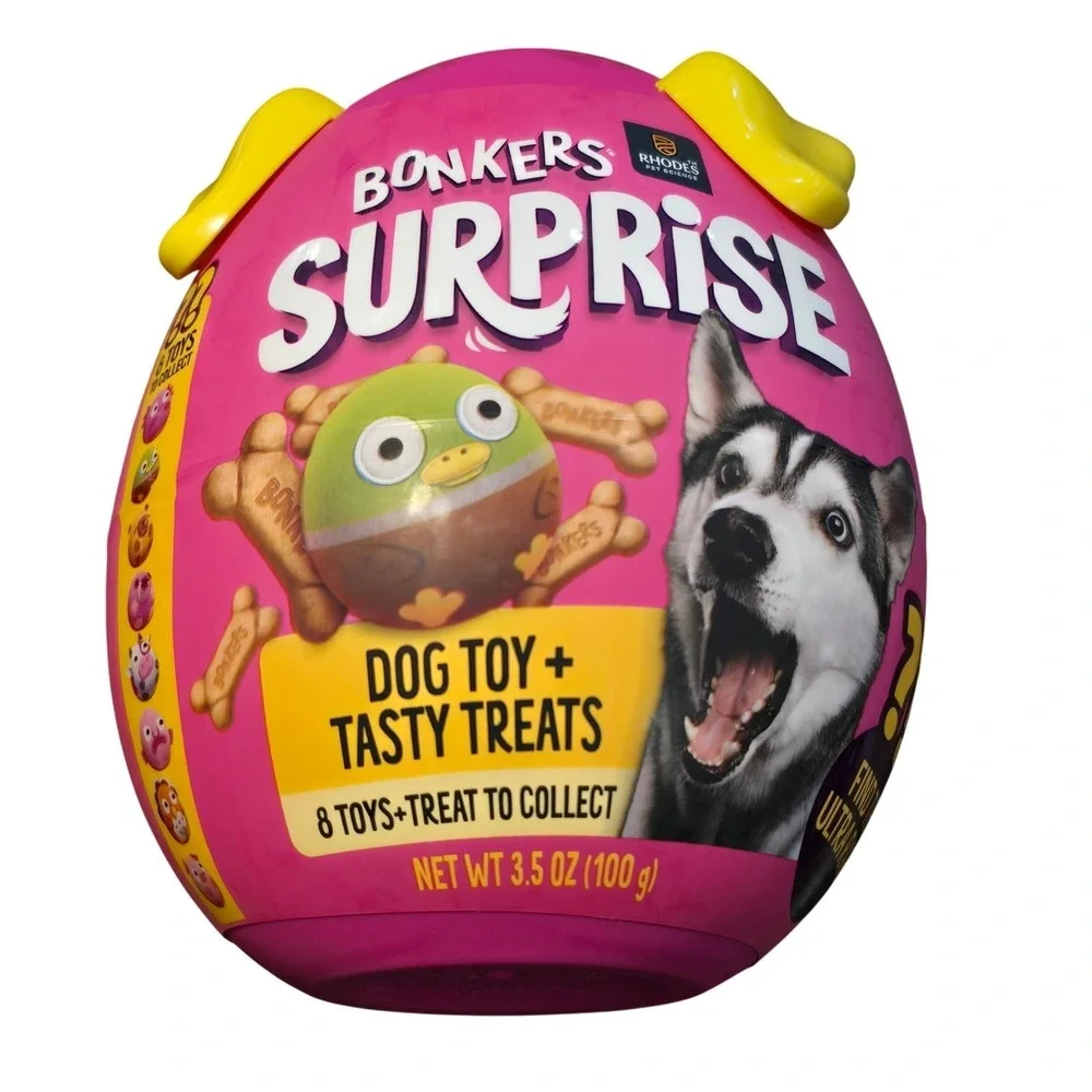 Bonkers Surprise Dog Toy Tasty Dog Treats Biscuits Plush Toy‎ Mystery Box Zuru